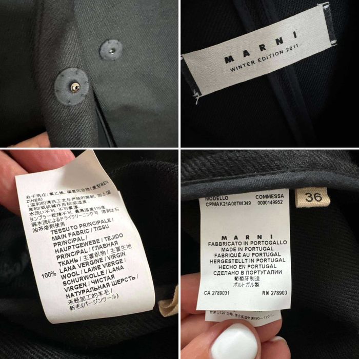 Paltonul Haină nouă Marni originală 100% lana, Marimea S- M
