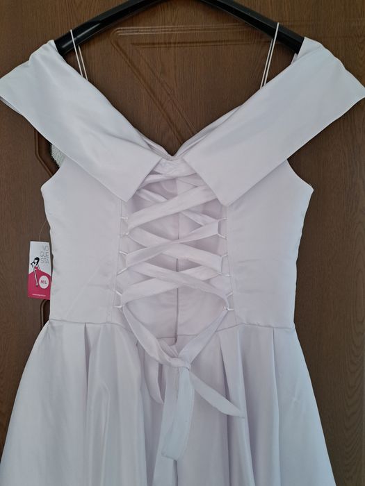 Rochie alba lunga mireasa/cununie/botez