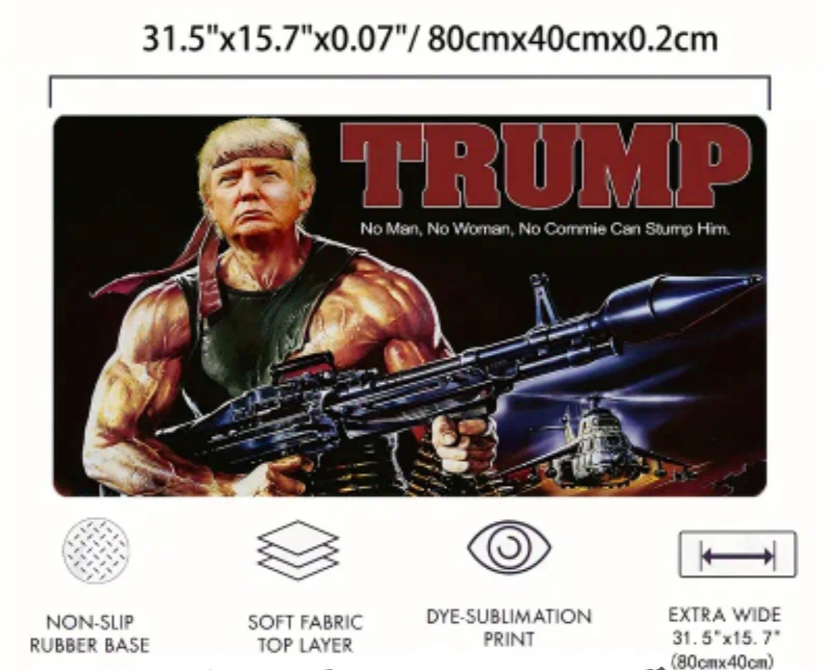 No Man, No woman no commie can stump him Trump mousepad 80x40