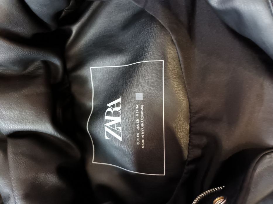 Дамски дълъг кожен елек Zara