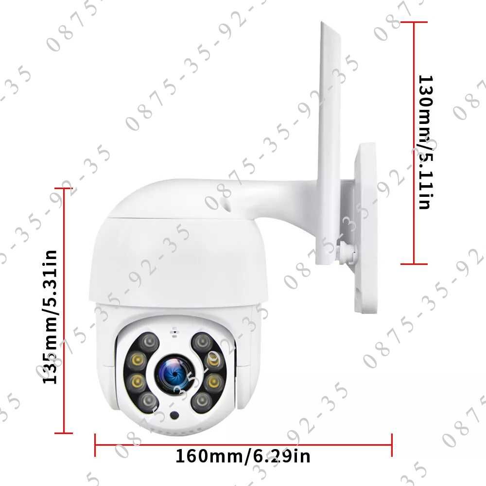 ICSEE 8MP Външна Водоустойчива WiFi + LAN камера Куполна PTZ IP CAMERA