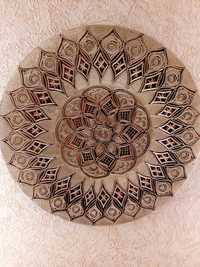 Настенная декоративная подвеска из латуни ручной работы, диаметр 35см