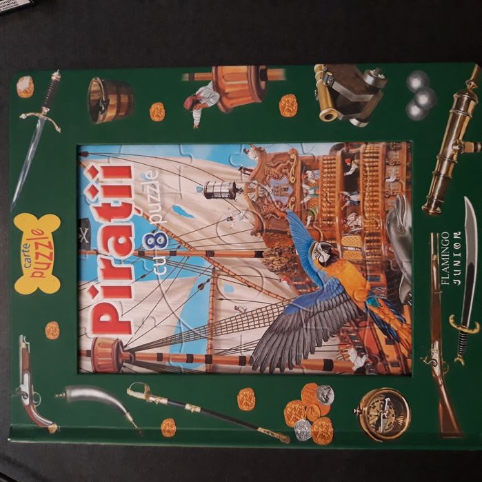 Carte cu 8 puzzle Piratii ed Flamingo Junior