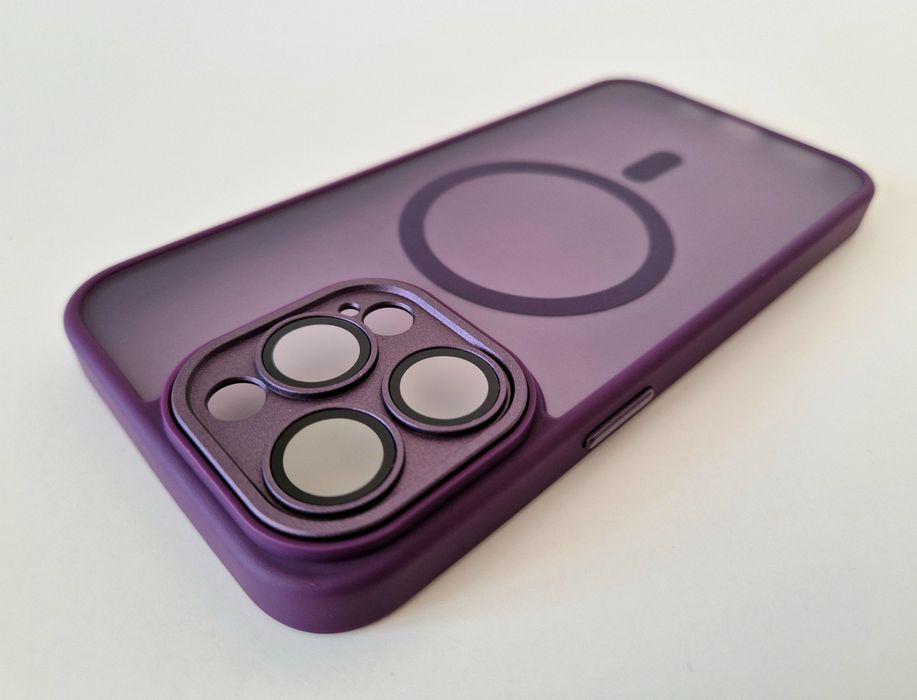 Husa protectie silicon iPhone 15 Pro Max, mov, noua