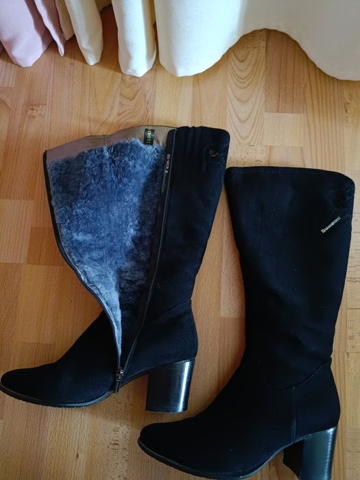 Натуральные, тёплые, зимние, замшевые сапоги 40 размера