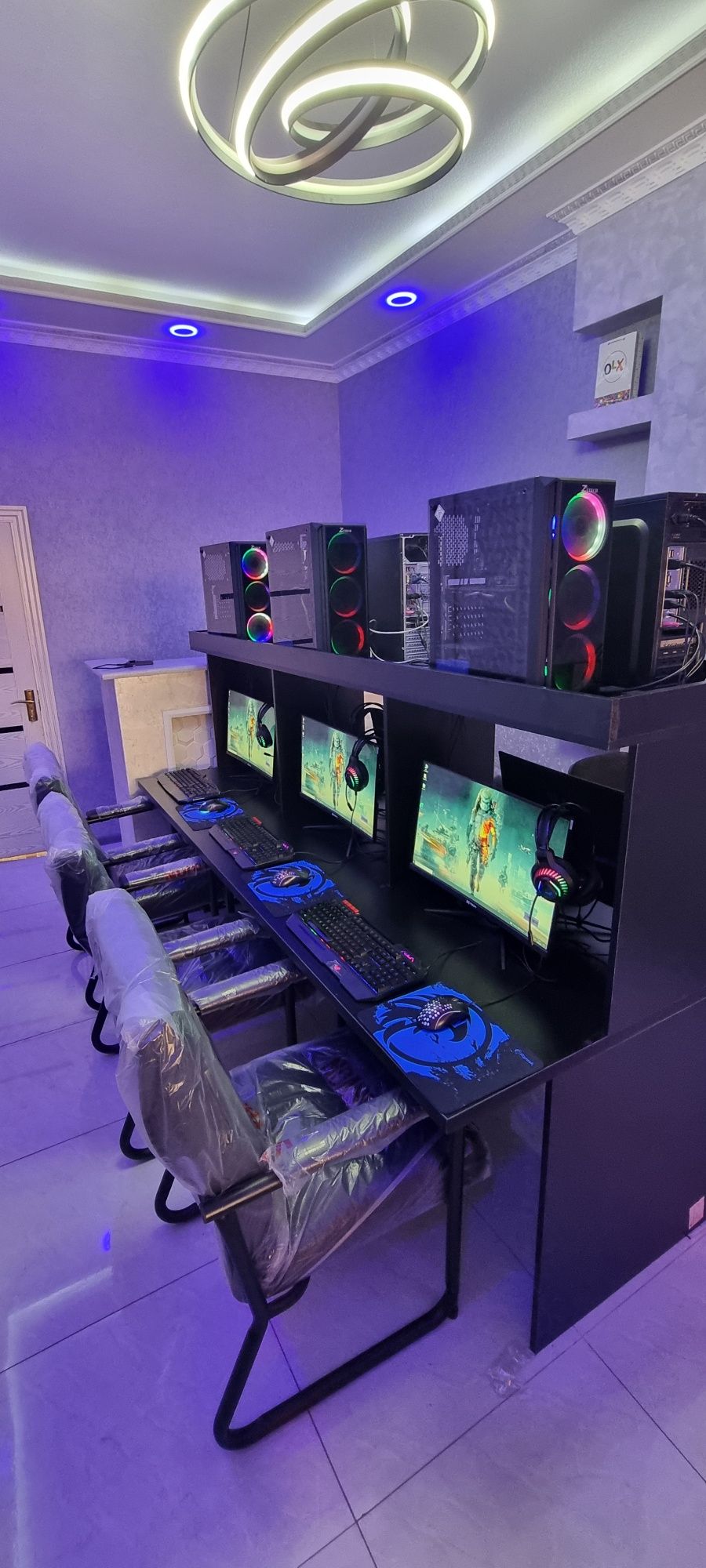 Game Club uchun 10ta igravoy Kompyuterlar sotiladi stol kreslo ichida