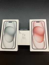 Iphone 15 plus, pink sau black, sigilate, garanti