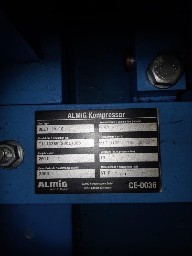 Винтов компресор Almig Belt 37kw