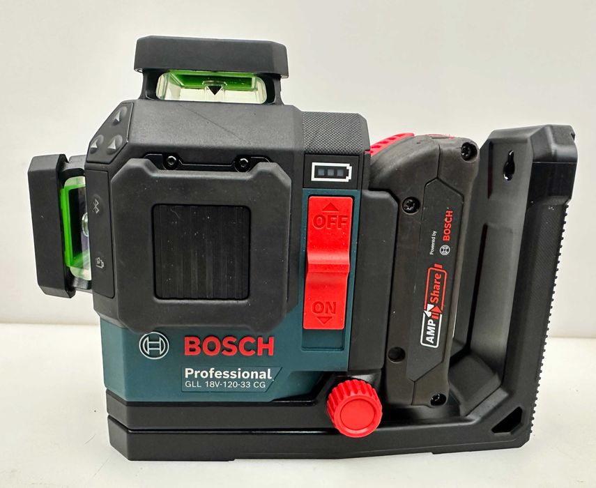 BOSCH GLL 18V-120-33 CG - Линеен лазерен нивелир с приемник като нов!