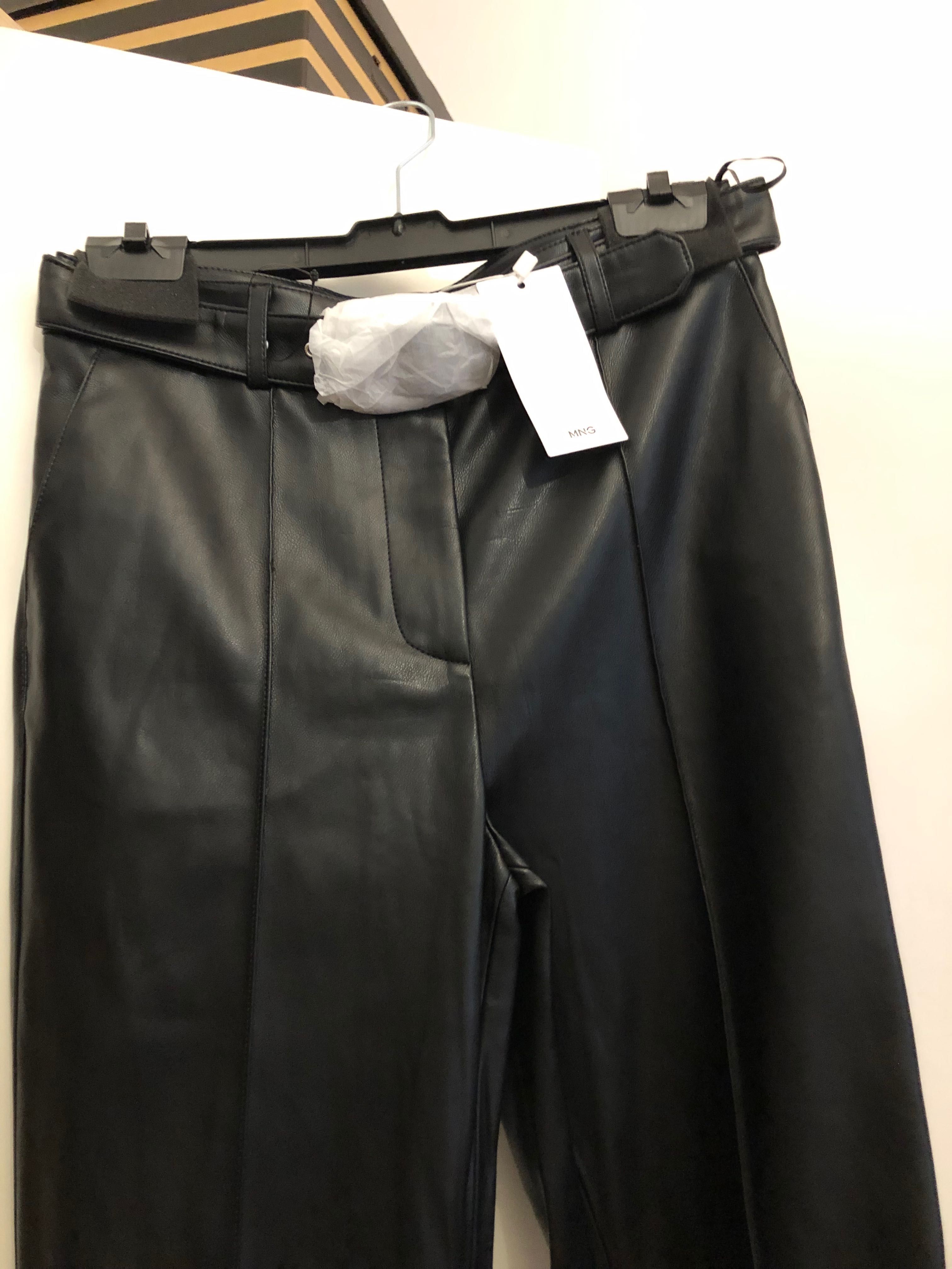 Pantaloni piele eco noi, cu eticheta MANGO colectia noua