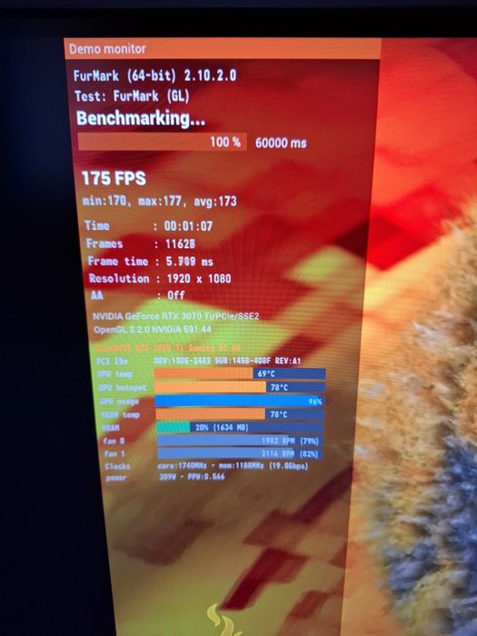 Placa video RTX 3070 TI 8GB Gigabyte OC