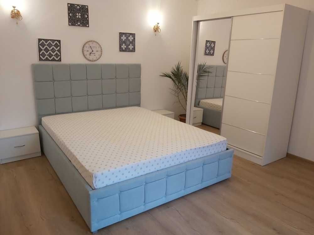 Set Dormitor Regal cu Pat Tapitat 160 cm x 200 cm COD R06