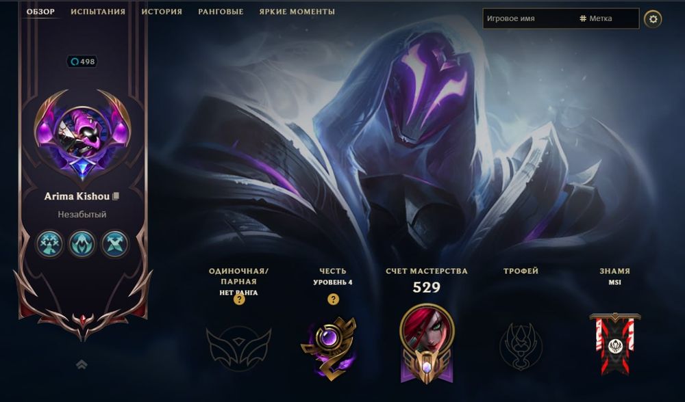 Продажа аккаунта League of legends почти 500лвл с 200+ скинами