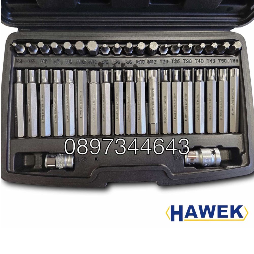Комплект 40 части торкс накрайници Hawek