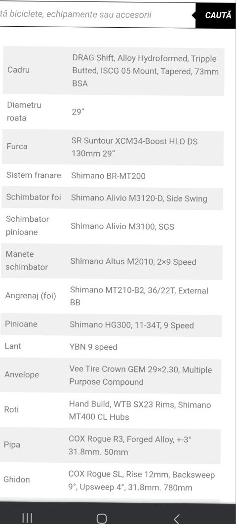 Vand bicicleta Drag Shift 3.0 pe 29 inchi