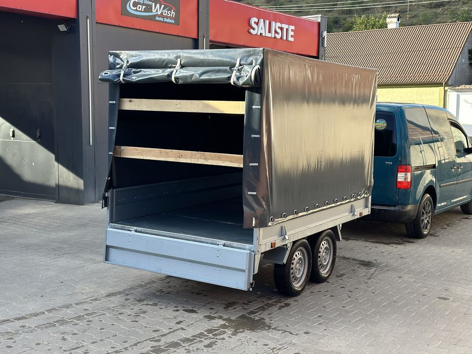 Remorca 2 axe basculabila 750 kg ,tip platforma
