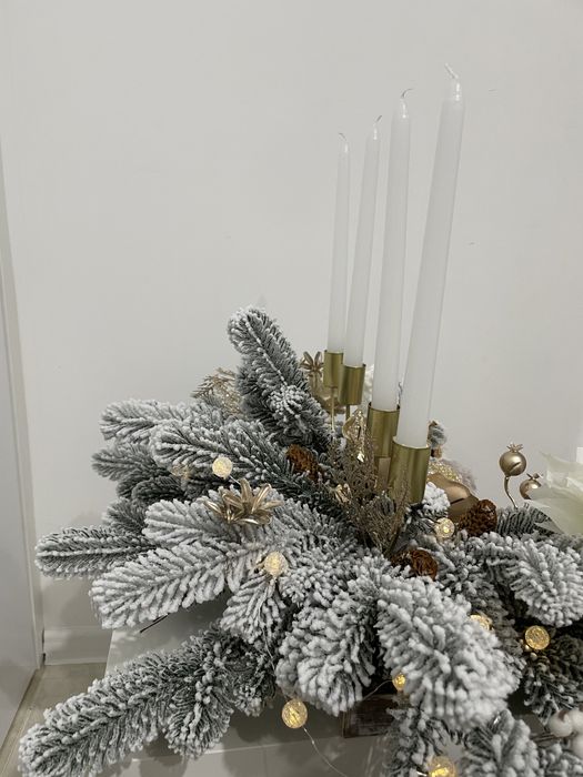 Aranjament de Crăciun handmade, stil luxury