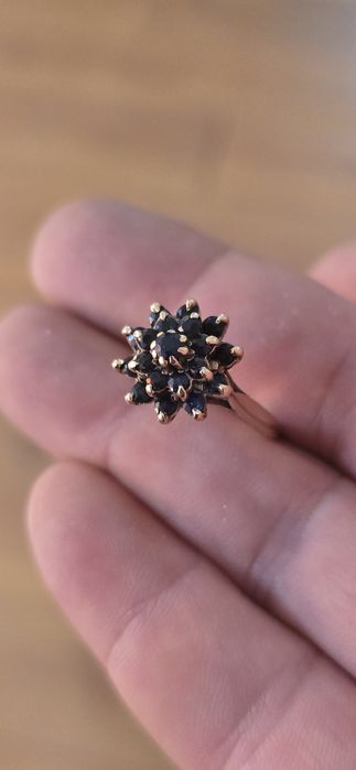 Inel aur safire naturale