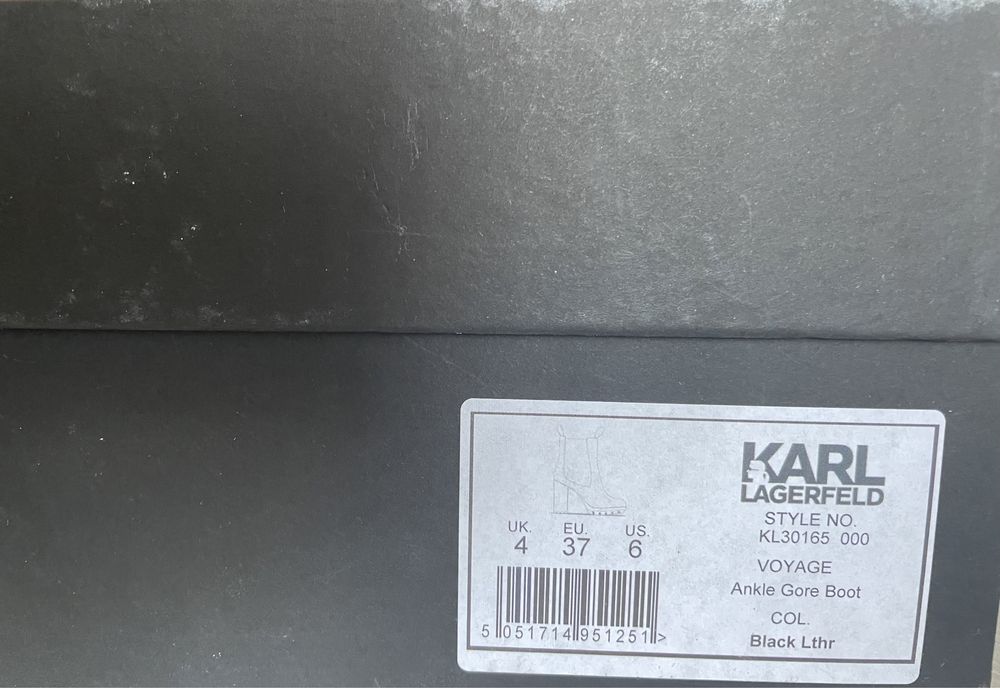 Нови с кутия и торбички боти Karl Lagerfeld 37 номер