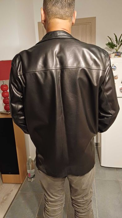 Haina din piele naturala piele de vitel deosebit barbatesc XL