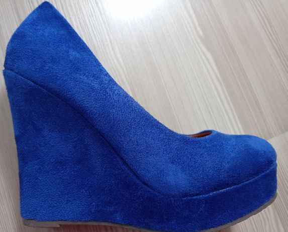 Pantofi platforma Botinelli mar.35 36 albastru roYal Nou