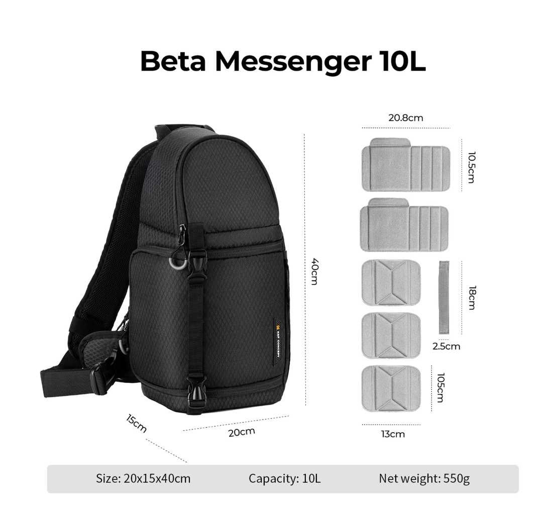 Фотографска раница K&F Concept Beta Messenger 10L , Canon , Sony