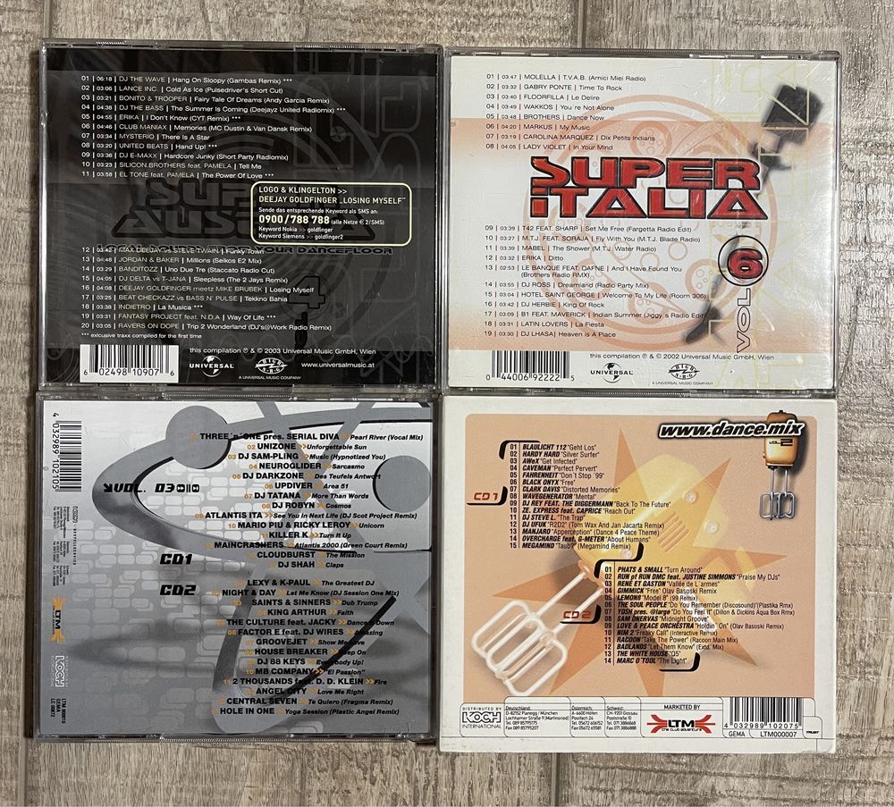 Pachet 8 cd-uri  muzica house/techno/trance/rave/electronic