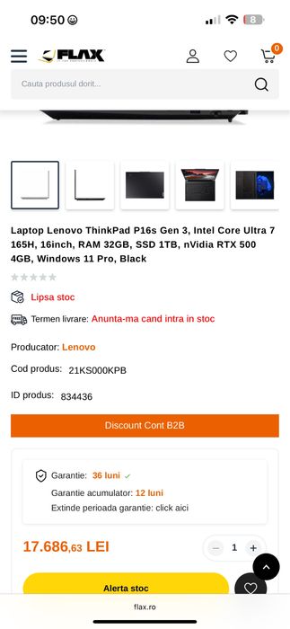 Workstation Lenovo ThinkPad P16s Gen 3, Intel Core Ultra 7 165H