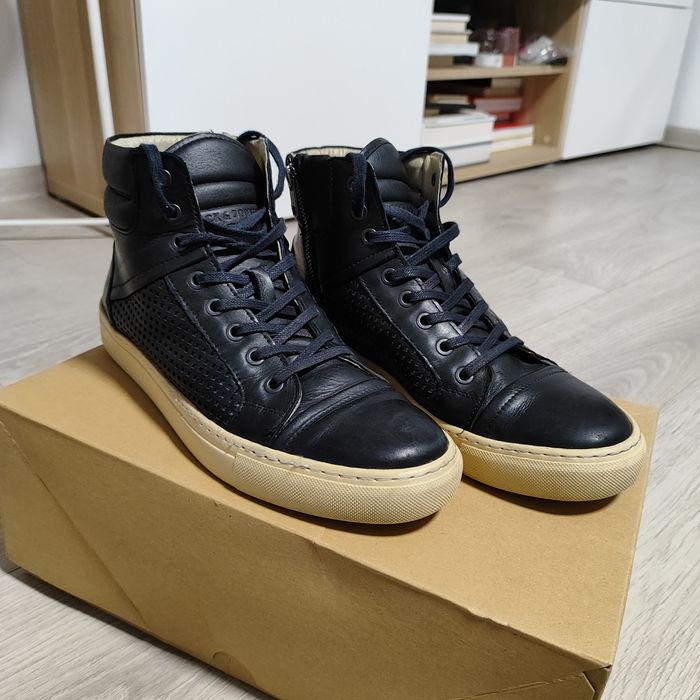 Кожени кецове Jack & Jones, високи, 42