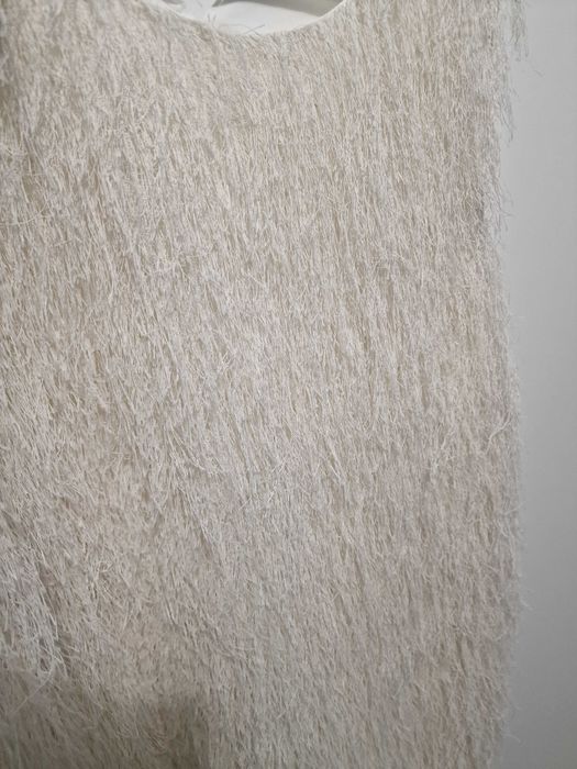 Рокля с декоративни пера ХЛ