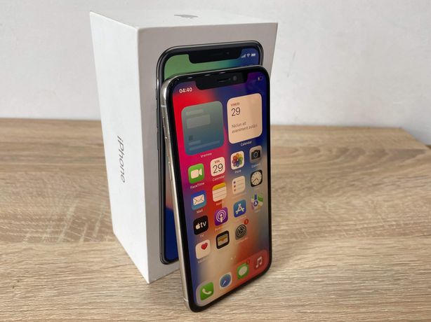 iPhone X Silver 64Gb impecabil