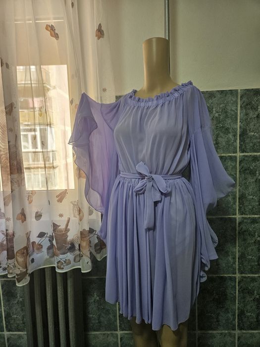 Rochie noua din voal lila,marime 36