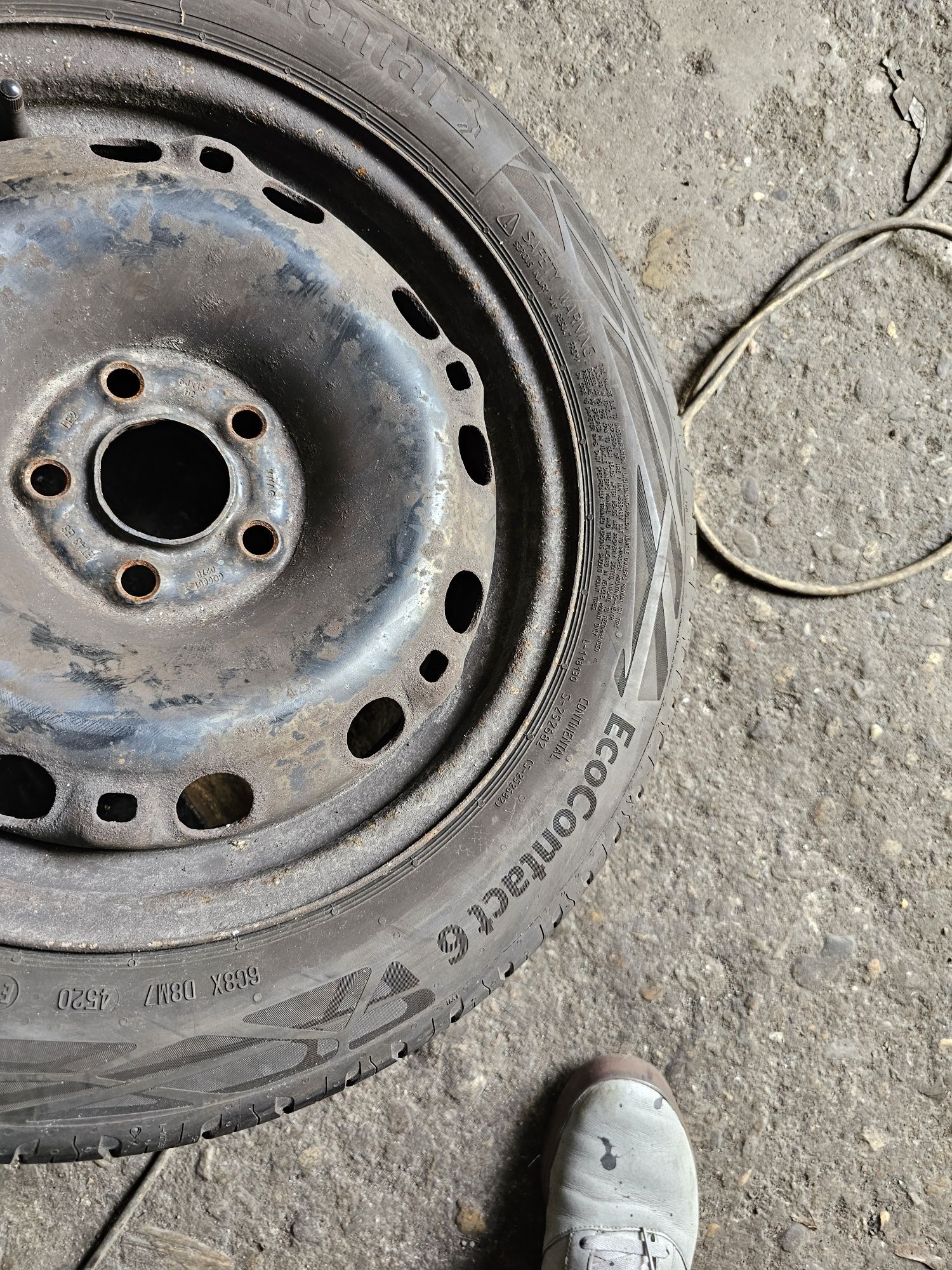 4 jante 5x100 cu anvelope vara 185 55 15 Continental