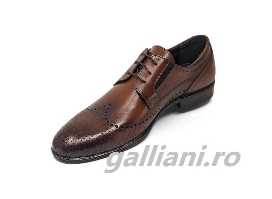 Pantofi maro eleganti barbati-piele naturala-fabricat in Romania