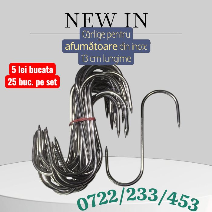 13 cm lungime cârlige afumătoare