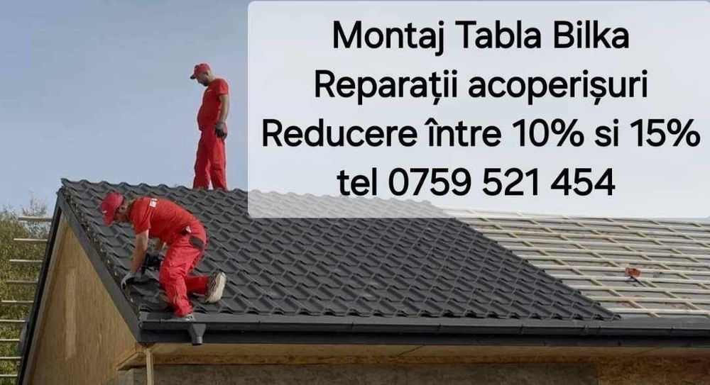 Reparații Acoperișuri/Montaj Tabla BILKA Lindab Focșani Vrancea