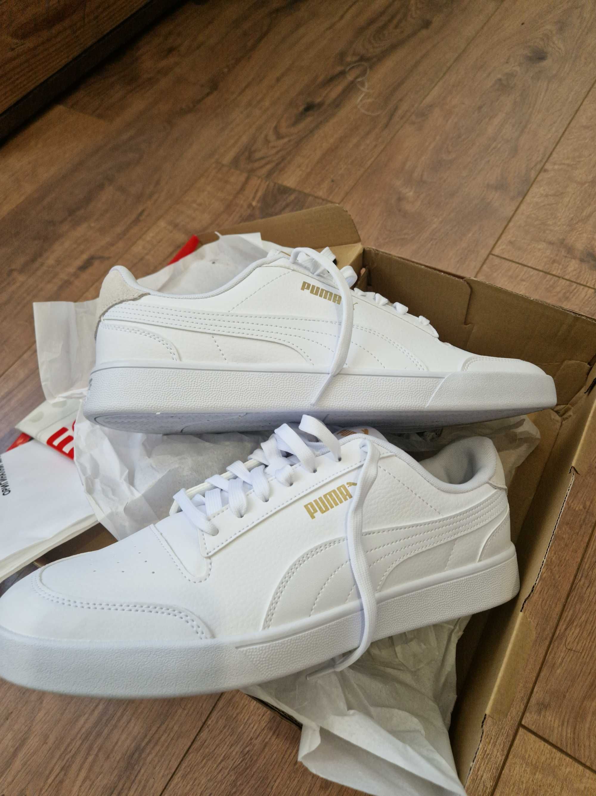 Puma бели естествена кожа 47 номрр