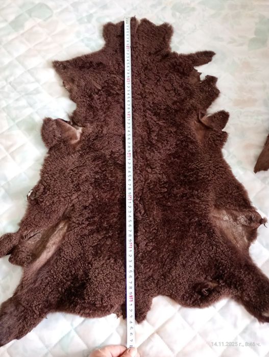 Обработени агнешки кожи