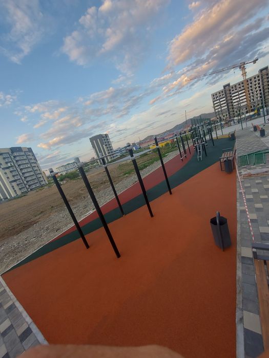 Тартановое покрытие, благоустройство, детские площадки