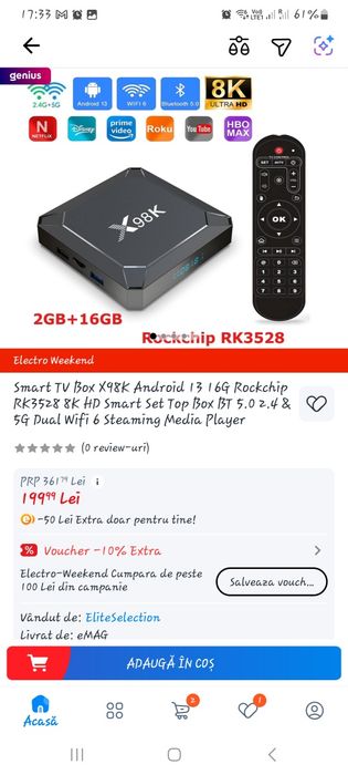 Smart TV Box X98K