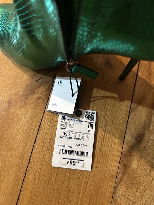 Ghete Zara din piele, noi