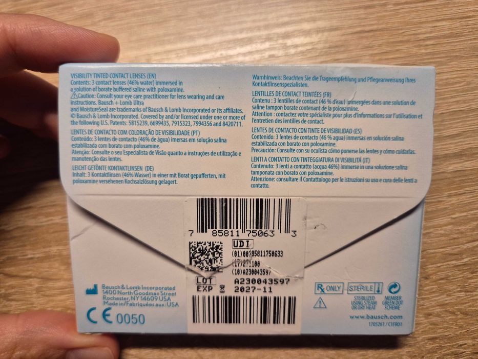 Контактни лещи Bausch & Lomb при астигматизъм -6.00 и -3.75