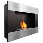 Semineu inox slefuit ideal pentru a inlocui un semineu clasic pe lemne