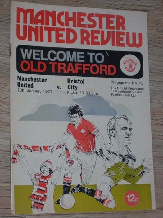 Манчестър Юнайтед оригинални английски футболни програми 1975/76-1980