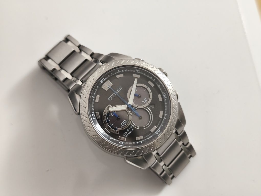 Citizen Solar Eco Drive Aviator Pilot Chronograph Titanium