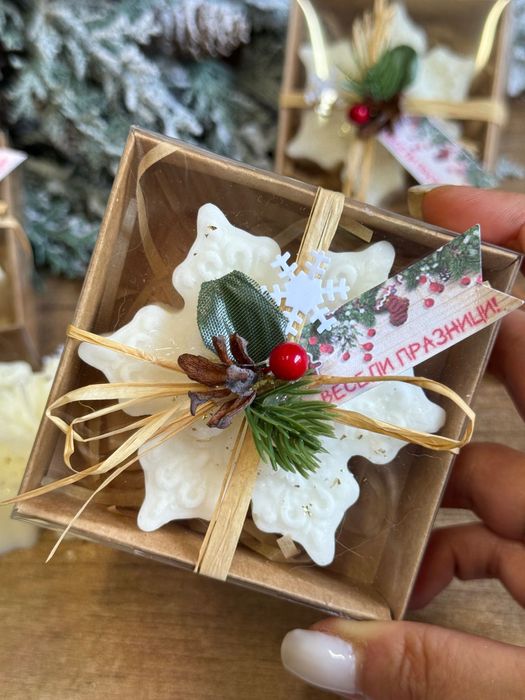 Бюджетни коледни  свещи