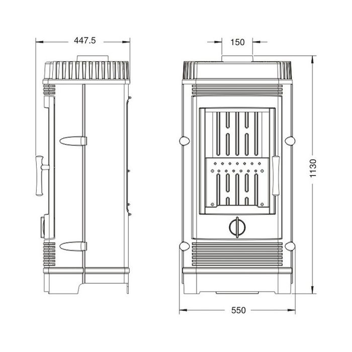 Чугунена печка 12kW