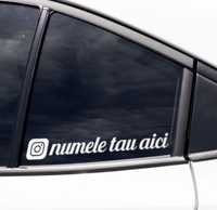 Stickere/autocola personalizate auto, interior/exterior cu mesajul tau