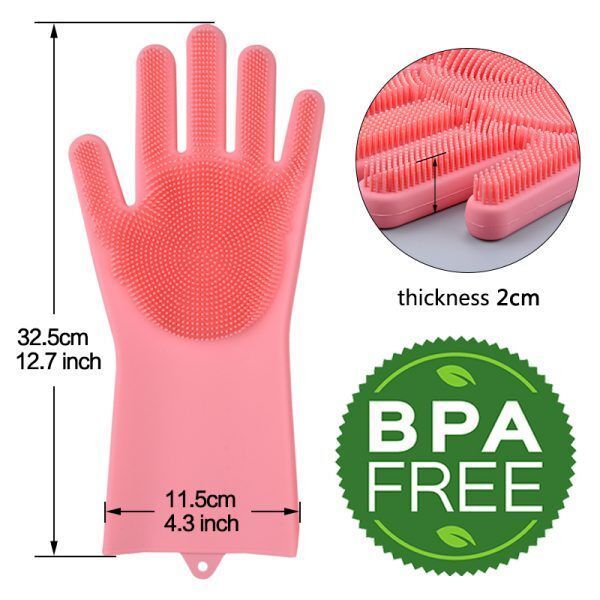Силиконови домакински ръкавици за миене на чинии- Cleaning gloves