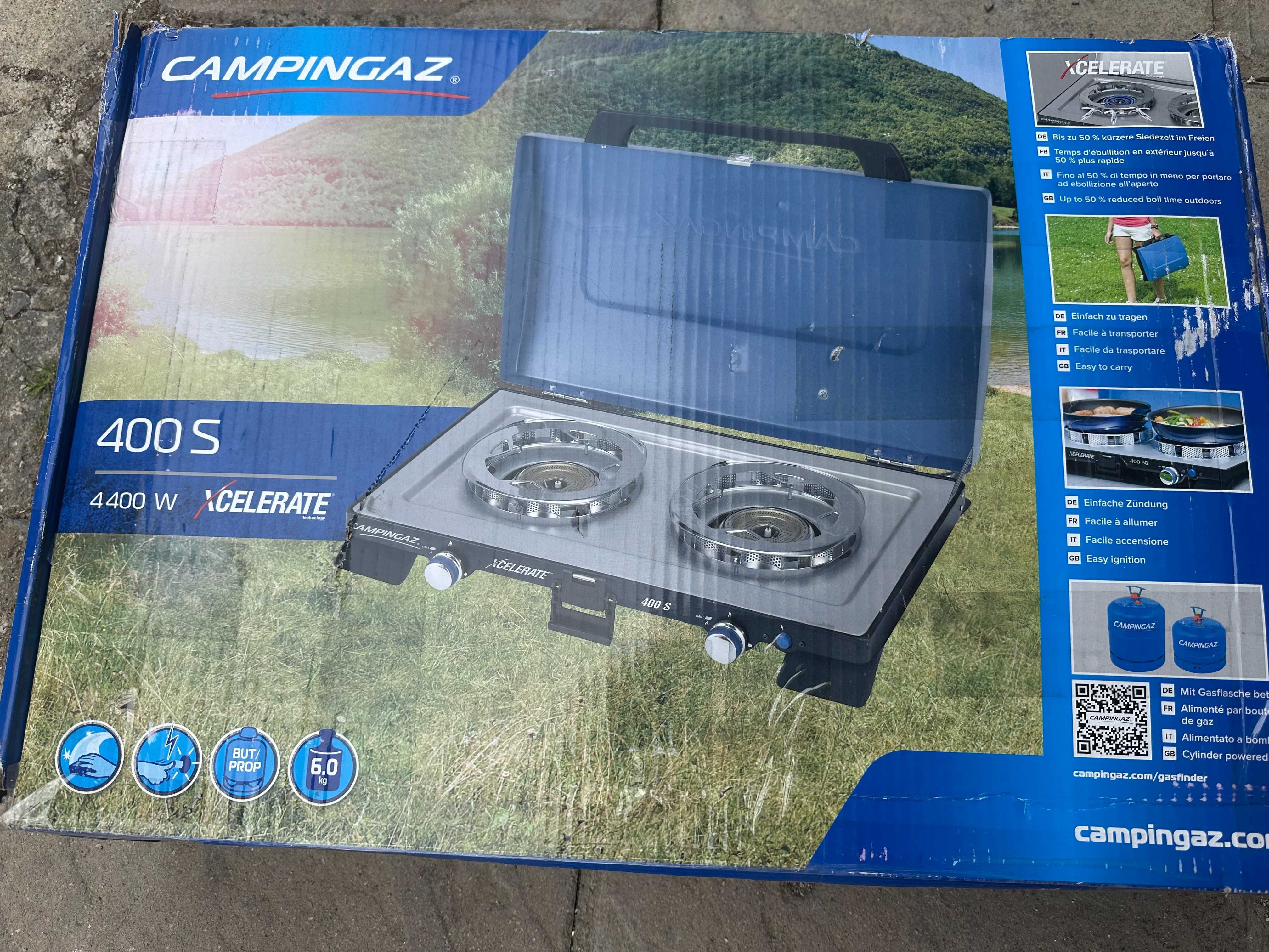 Нов Туристически газов котлон с две горелки Campingaz 400 S, 2200W Син